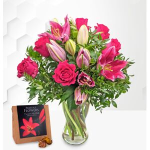 Prestige Flowers Rose and Lily with Lily Bulbs