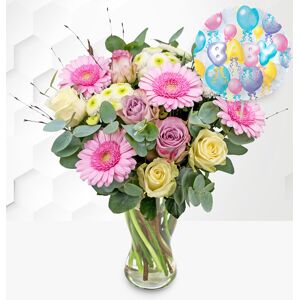 Prestige Flowers Country Garden with New Baby Balloon