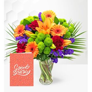 Prestige Flowers Joyful with Good Luck Card