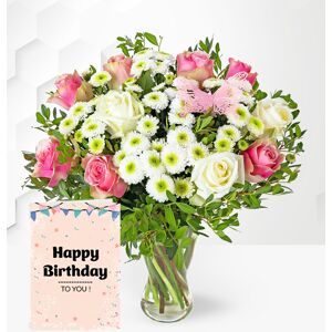 Prestige Flowers Rose Meadows with Birthday Card