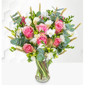 Prestige Flowers Freesia Fields Flower - Flower Delivery - Next Day Flower Delivery - Send Flowers by Post - Next Day Flowers - Rose and Freesia and Eucalyptus Bouquet