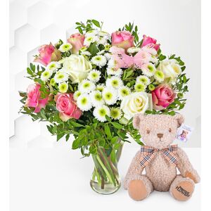 Prestige Flowers Rose Medley with Teddy