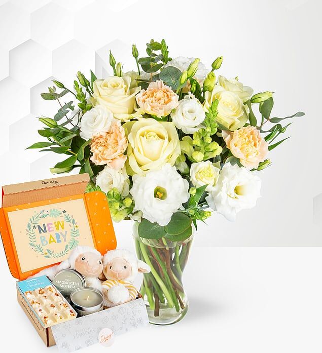 Prestige Flowers Ivory Harmony & New Baby Gift