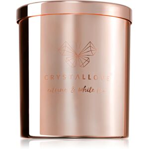 Crystallove Golden Scented Candle Citrine & White Tea scented candle 220 g