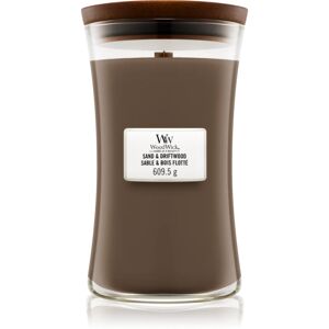 Woodwick Sand & Driftwood scented candle with wooden wick 609.5 g
