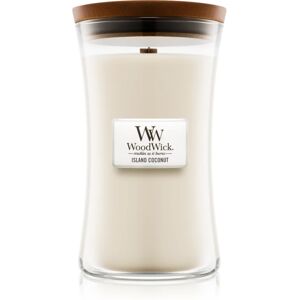 Woodwick Island Coconut scented candle with wooden wick 609.5 g