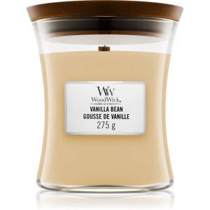 Woodwick Vanilla Bean scented candle with wooden wick 275 g
