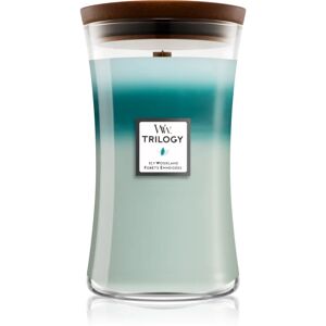 Woodwick Icy Woodland scented candle with wooden wick 609,5 g