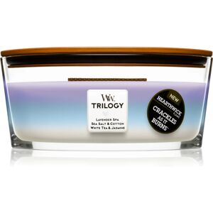 Woodwick Trilogy Calming Retreat scented candle with wooden wick (hearthwick) 453.6 g