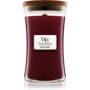 Woodwick Black Cherry scented candle with wooden wick 609.5 g