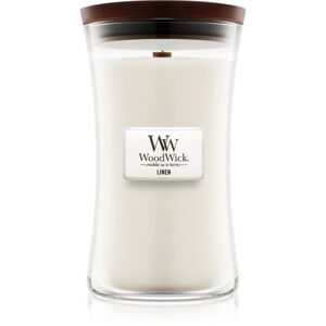 Woodwick Linen scented candle with wooden wick 609.5 g