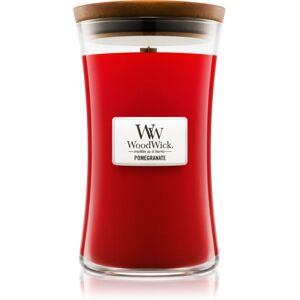 Woodwick Pomegranate scented candle with wooden wick 609,5 g