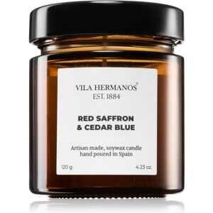 Vila Hermanos Apothecary Red Saffron & Cedar Blue Candle - Woody, Sweet, 150g Vila Hermanos Apothecary Red Saffron & Cedar Blue Candle - Woody, Sweet, 150g