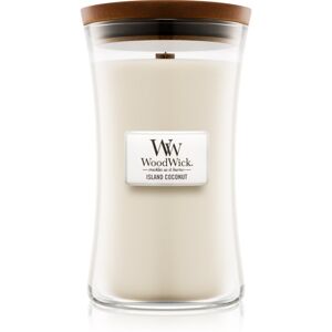Woodwick Island Coconut scented candle with wooden wick 609.5 g Woodwick Island Coconut scented candle with wooden wick 609.5 g