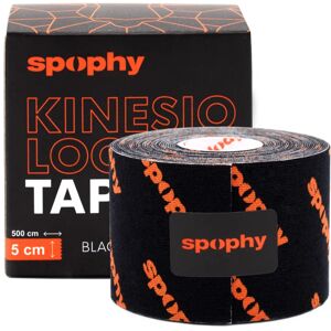 Spophy Kinesiology Tape elastic tape for muscles, joints and tendons colour Black, 5 cm x 5 m 1 pc