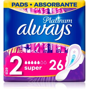 Always Platinum Super Size 2 sanitary towels 26 pc