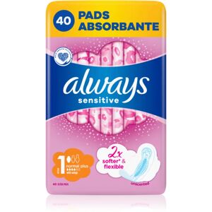 Always Sensitive Normal Plus sanitary towels fragrance-free 40 pc
