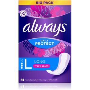 Always Daily Protect Long Fresh Scent panty liners with fragrance 48 pc Always Daily Protect Long Fresh Scent panty liners with fragrance 48 pc