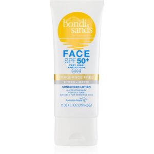 Bondi Sands SPF 50+ Face Fragrance Free protective tinted cream for the face for a matt look SPF 50+ 75 ml