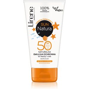 Lirene Sun Natura moisturising body and face emulsion SPF 50 120 ml