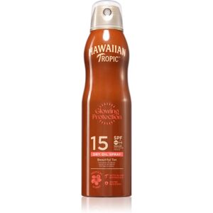 Hawaiian Tropic Glowing Protection Dry Oil Spray protective sunscreen spray SPF 15 177 ml Hawaiian Tropic Glowing Protection Dry Oil Spray protective sunscreen spray SPF 15 177 ml