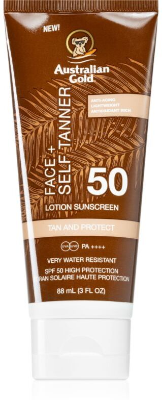 Australian Gold Face + Self Tanner self-tanning face cream SPF 50 88 ml
