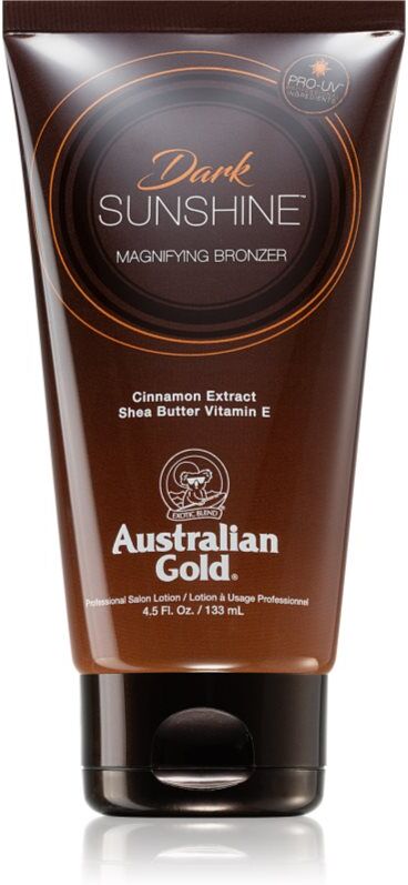 Australian Gold Dark Sunshine bronzing lotion for a deep tan 133 ml