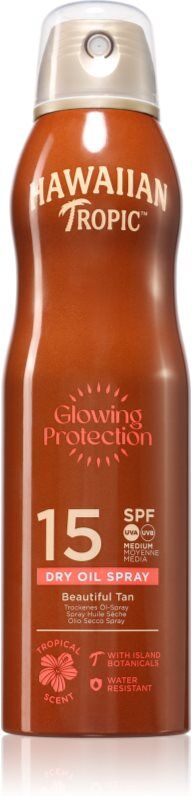 Hawaiian Tropic Glowing Protection Dry Oil Spray protective sunscreen spray SPF 15 177 ml