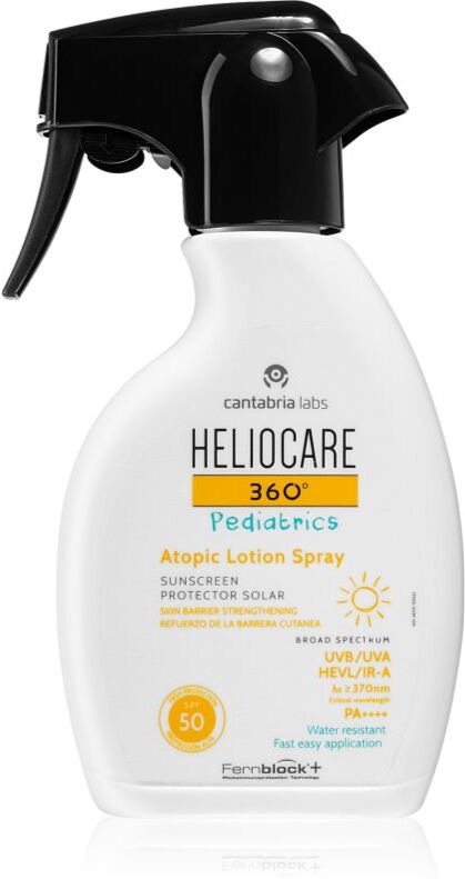 Heliocare 360° Pediatrics Atopic Lotion Spray sunscreen spray for kids SPF 50 250 ml