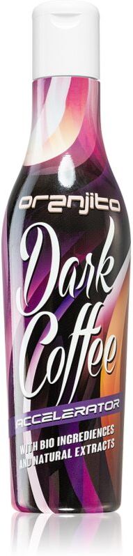 Oranjito Dark Coffee Accelerator sunbed sunscreen lotion with organic ingredients and tan accelerator 200 ml