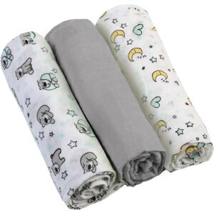 BabyOno Diaper Super Soft cloth nappies Grey 70 × 70 cm 3 pc