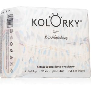 Kolorky Day Rain&Rainbow disposable organic nappies size S 3-6 Kg 25 pc