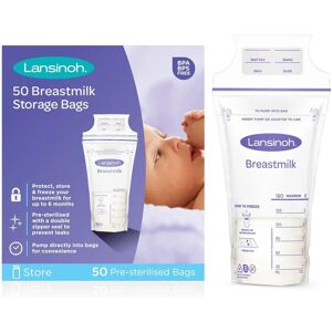 Lansinoh Breastfeeding Breastmilk Storage Bags pouch for breast milk storage 50 pc