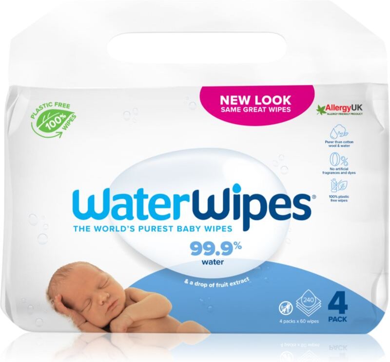 WaterWipes Baby Wipes 4 Pack gentle wet wipes for babies 4x60 pc