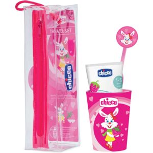 Chicco Travel Set dental care set Pink 3 y+ 1 pc