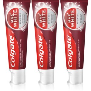 Colgate Max White Luminous toothpaste for pearly white teeth 3 x 75 ml