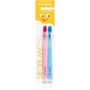 MEDIBLANC KIDS & JUNIOR Ultra Soft toothbrush for children ultra soft Pink, Blue 2 pc