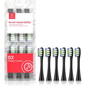 Oclean Brush Head Plaque Control toothbrush replacement heads Black 6 pc