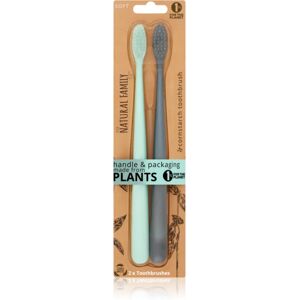 The Natural Family Co. Bio soft toothbrushes Rivermint & Monsoon Mist 2 pc