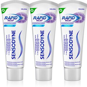 Sensodyne Rapid Cool Mint fluoride toothpaste for sensitive teeth 3x75 ml Sensodyne Rapid Cool Mint fluoride toothpaste for sensitive teeth 3x75 ml