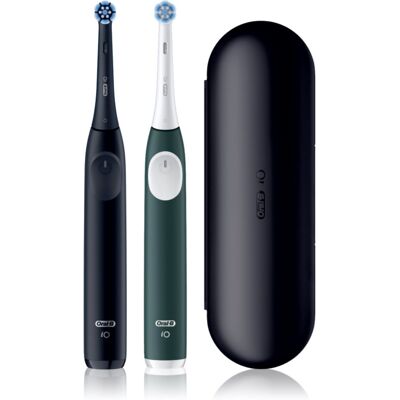 Oral-B iO2 Clean & Gentle electric toothbrush with bag DUO-PACK Matt Black & Forest Green Oral-B iO2 Clean & Gentle electric toothbrush with bag DUO-PACK Matt Black & Forest Green