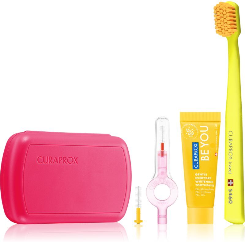 Curaprox Travel Set travel set for teeth, tongue and gums Magenta