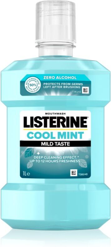 Listerine Cool Mint Mild Taste mouthwash without alcohol flavour Cool Mint 1000 ml
