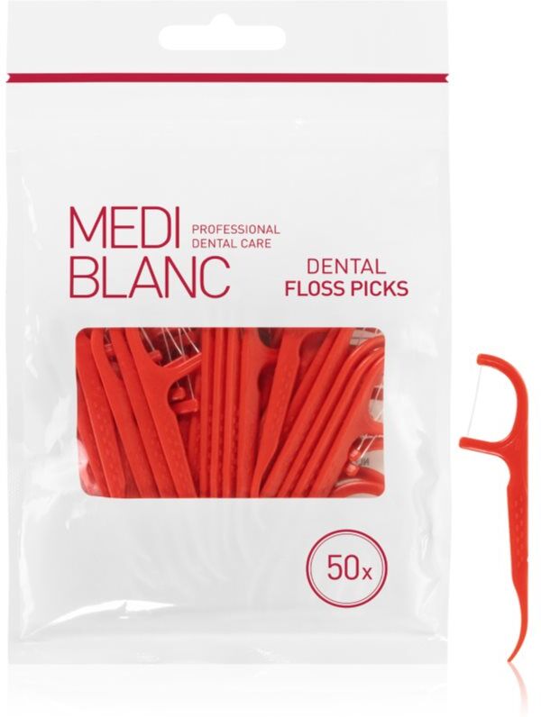 MEDIBLANC Dental Floss Picks toothpicks with dental floss 50 pc