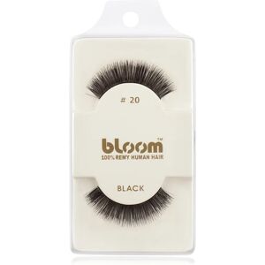 Bloom Natural stick-on eyelashes from human hair No. 20 (Black) 1 cm