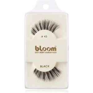 Bloom Natural stick-on eyelashes from human hair No. 43 (Black) 1 cm