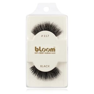 Bloom Natural Stick-On Eyelashes From Human Hair No. 117 (Black) 1 cm