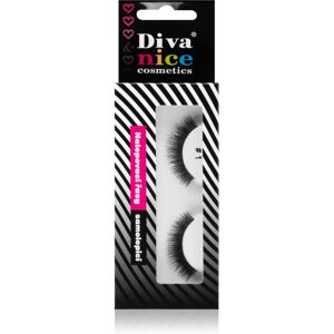 Diva & Nice Cosmetics Accessories stick-on eyelashes from human hair No. 1 1 pc