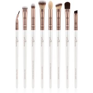 Luvia Cosmetics Prime Vegan All Eye Want brush set Pearl White / Metallic Coffee Brown(for the eye area)