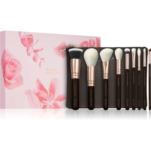 ZOEVA The Complete Brush Set Rose Golden Edition brush set with a pouch